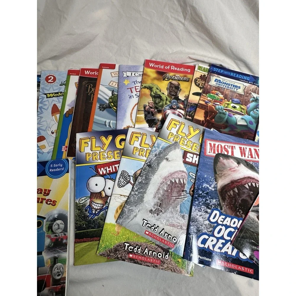 Children's Early Reader Book Lot Level 1-3 Thomas Trolls Avengers Pokémon + More